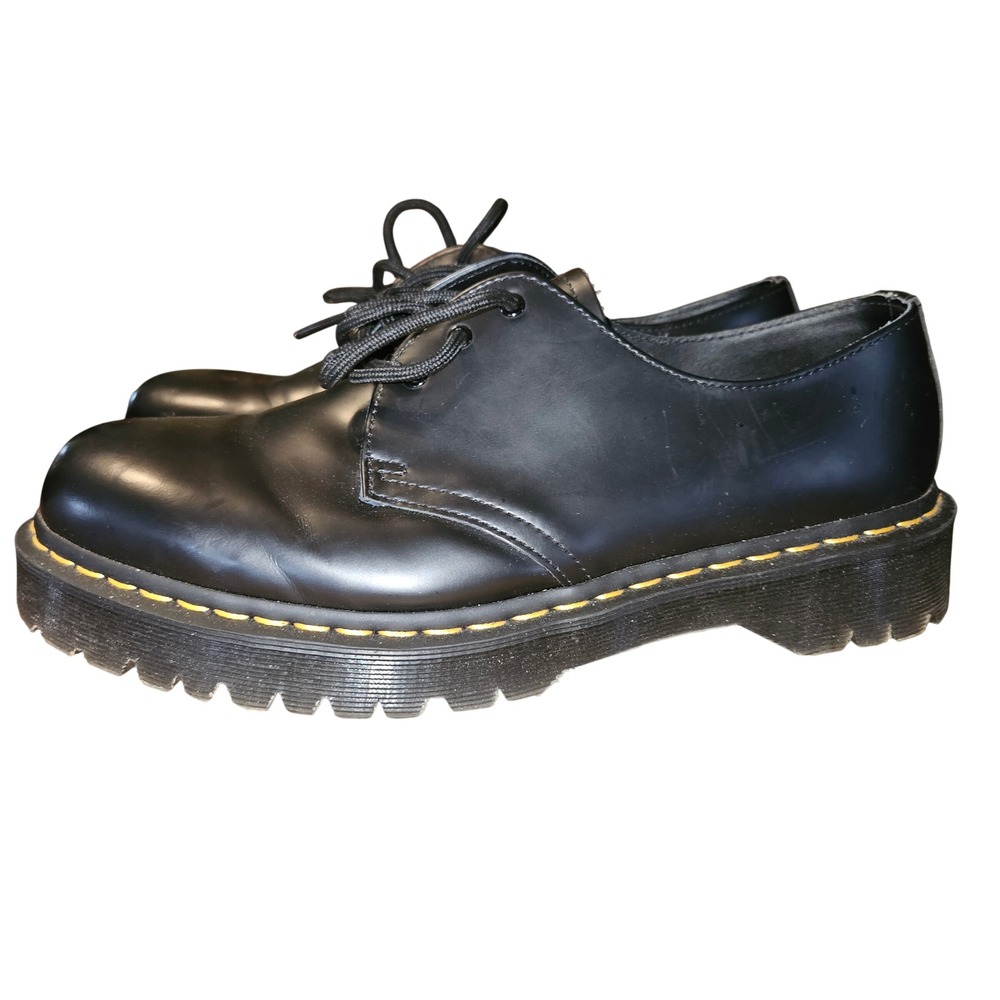 Dr. Martens Shoes Mens Size 12 1461 Bex Black Smooth Leather Platform Oxford Exc